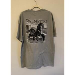 Palmetto Moon Shirt Size XLStonewash Green Crew Neck Dogs Graphic Hunting New